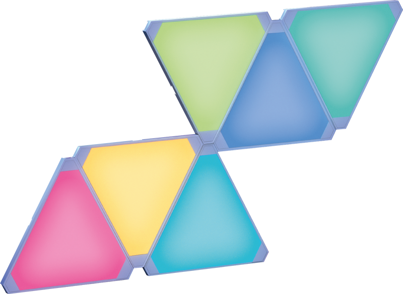 MECHARITE TriLight RGB Light 6-Pack: Modular Triangle Wall Panels