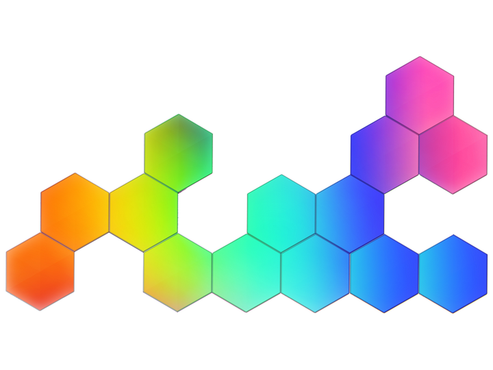 MECHARITE - Heksagon RGB-lys - 10-pak